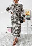 Plus Size Women sexy long-sleeved dress