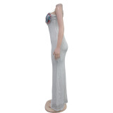 Fashion Women's Sexy Strap Slim Long Dress（customized,MOQ 6pcs/size/color,process time 7-10 days）