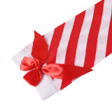 Red and white Christmas stockings Bow twill stockings Christmas stockings