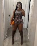 Women sexy mesh ruffle shorts