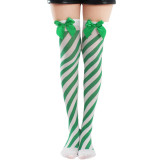 Red and white Christmas stockings Bow twill stockings Christmas stockings