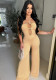 Women summer Backless sleeveless hollow Jumpsuit