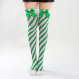 Red and white Christmas stockings Bow twill stockings Christmas stockings