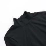 Women autumn casual waist long sleeve top