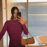 Women autumn sexy big backless long sleeve Bodycon dress