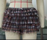 Women sexy mesh ruffle shorts