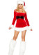 Christmas holiday costume red long-sleeved dress