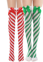 Red and white Christmas stockings Bow twill stockings Christmas stockings Red and white Christmas stockings Bow twill stockings Christmas stockings