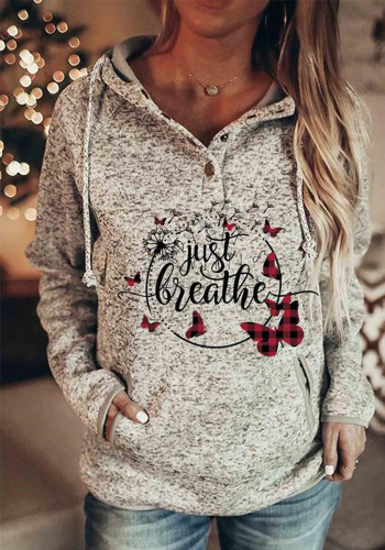 Plus Size Women Christmas print Hoodies