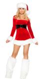 Christmas holiday costume red long-sleeved dress