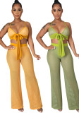 Sexy Fashion Hollow See Through Beach Two Piece Pants Set