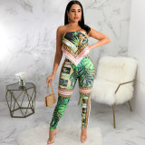 Sexy Fashion Printing Sexy Two-Piece Pants Set