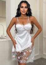 Sexy Lace See-Through Temptation Nightdress Strap Plus Size Sexy Home Clothes Dress