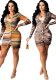 Sexy Fashion Printing Button Shirt Women's Dress