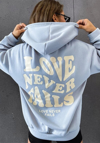 Women Letter Sports Hoodies