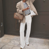 Women Autumn and Winter Solid Blazer