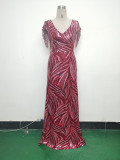 Plus Size Women Sequin Formal Party Evening Dress