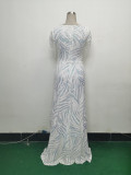Plus Size Women Sequin Formal Party Evening Dress