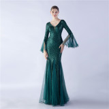 Plus Size Women Sequin Formal Party Evening Dress