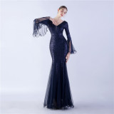 Plus Size Women Sequin Formal Party Evening Dress