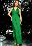 Women French Retro Lace-Up Backless Sexy Bridesmaid Maxi Dress