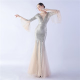 Plus Size Women Sequin Formal Party Evening Dress