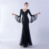 Plus Size Women Sequin Formal Party Evening Dress