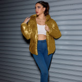 Women American Winter Shiny Padding Jacket