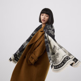 Women landscape painting scarf neckwear