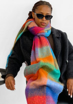 Women Winter Warm Multi-Color Plaid scarf shawl