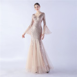Plus Size Women Sequin Formal Party Evening Dress