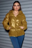 Women American Winter Shiny Padding Jacket