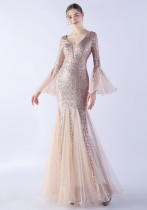 Plus Size Women Sequin Formal Party Evening Dress