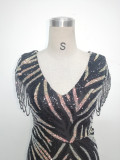 Plus Size Women Sequin Formal Party Evening Dress
