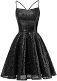 Sequined Evening Dress Strap A-Line Party Dress For Women（Processing time need 3-6 days）
