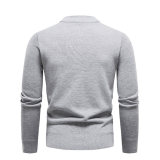 Autumn Winter Patch Round Neck Knitting Sweater