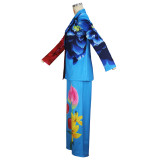 Spring Autumn Women's Fashion V-Neck Printing Blazer Trousers Two-Piece Set