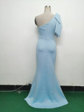 Beaded Lace Luxury Satin Evening Dress