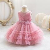 Girls' Flower Girl Evening Dress Puffy Princess Dress Baby Dress