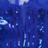 Plus Size African Women Christmas Halloween Party Evening Dress Sequins
