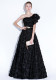Black Slash Shoulder Evening Dress Formal Party Elegant Long Dress（Processing time need 3-6 days）