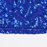 Plus Size African Women Christmas Halloween Party Evening Dress Sequins