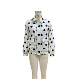 Women Autumn Long-sleeved Printed Jacket