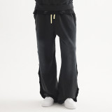 Men's American Street Fashion Washed Distressed Trousers Loose Casual Pants