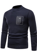 Autumn Winter Patch Round Neck Knitting Sweater Autumn Winter Patch Round Neck Knitting Sweater