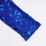 Plus Size African Women Christmas Halloween Party Evening Dress Sequins