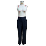 Women Fall Solid Casual Trousers