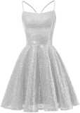 Sequined Evening Dress Strap A-Line Party Dress For Women（Processing time need 3-6 days）