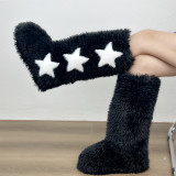 Long-Tube Fur Boots Women's Winter High-Tube Snow Boots