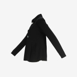 Spring Autumn Women's Button Decoration Turndown Collar Long Sleeve Fashion Casual Jacket